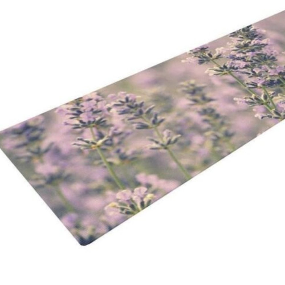 KESS InHouse Yoga Mat Robin Dickinson Smell the Flowers Lavender New Mfg. Sealed